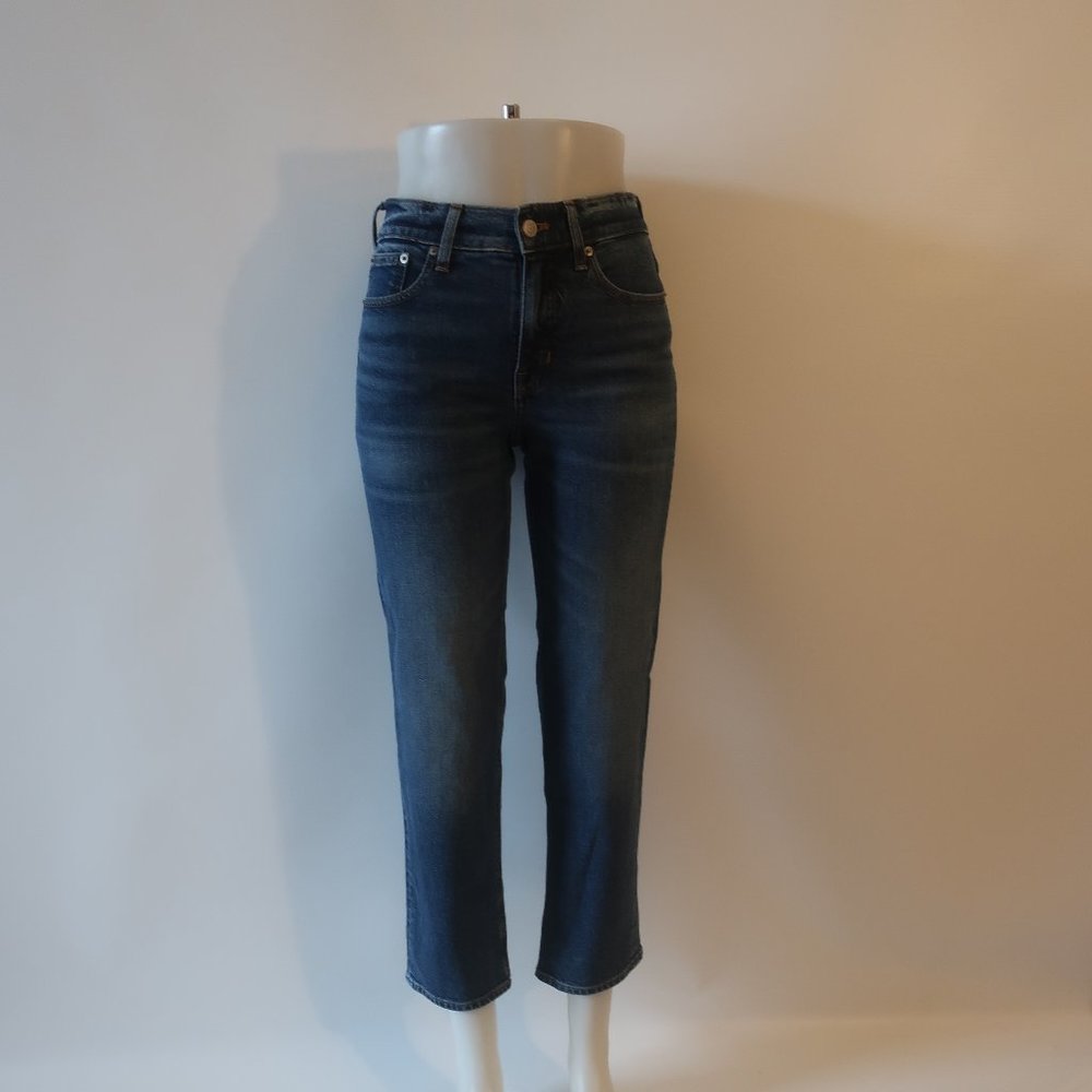 Womens J. Crew Blue Classic Straight Denim Jeans 25 *